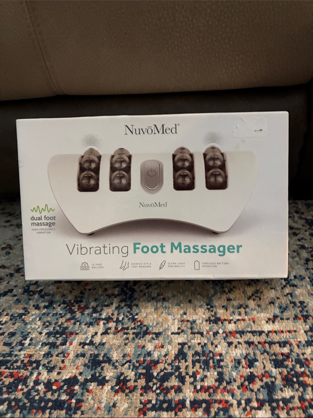 White Vibrating Foot Massager - Dual Foot Massage